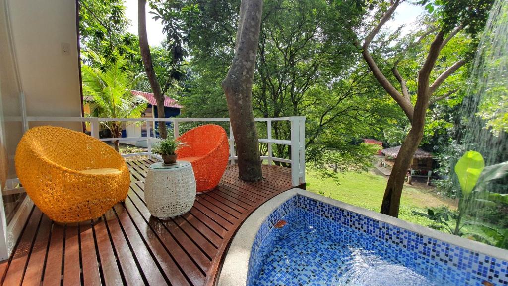 Ein Garten an der Unterkunft Plantacion Isabelle