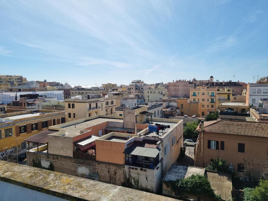 an aerial view of a city with buildings at Coral Apartment in Nettuno
