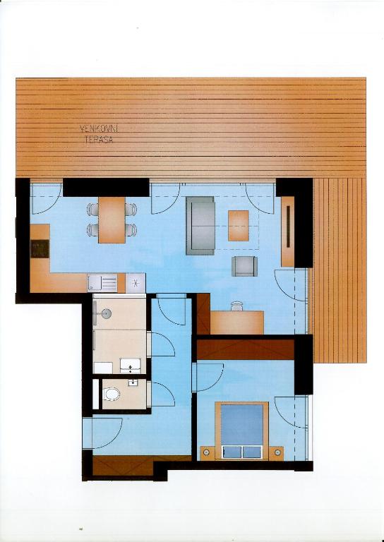 Půdorys ubytování Apartmány Semily