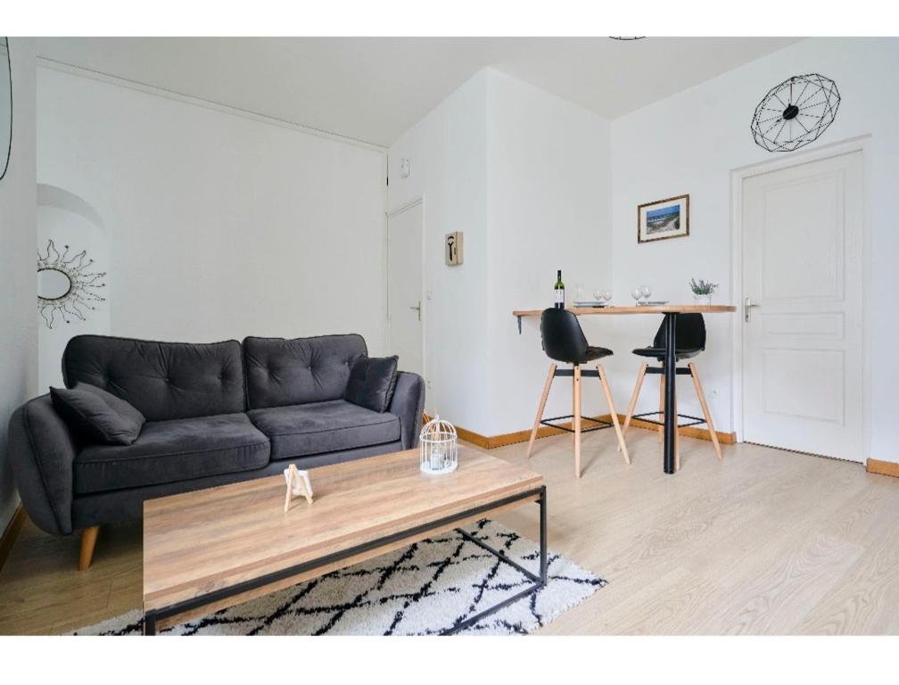Coin salon dans l'établissement Locations Boulogne sur mer, 2 personnes, Les Oyats