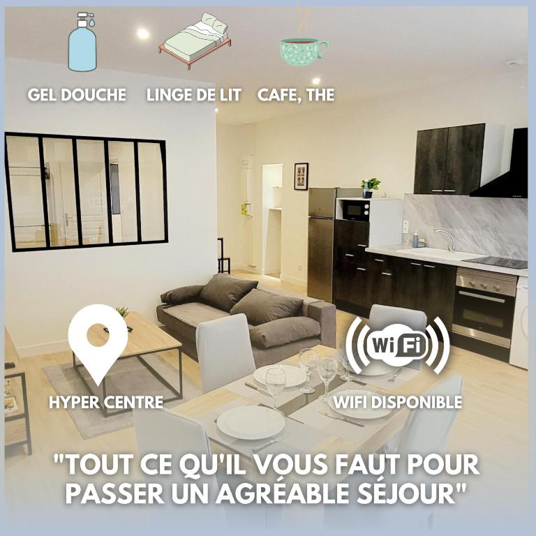 Zdjęcie z galerii obiektu Le Wlérick 2 - Hyper centre - Au calme - Wifi w mieście Mont-de-Marsan