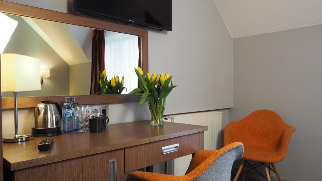 Telewizja i/lub zestaw kina domowego w obiekcie Hotel Konstancja