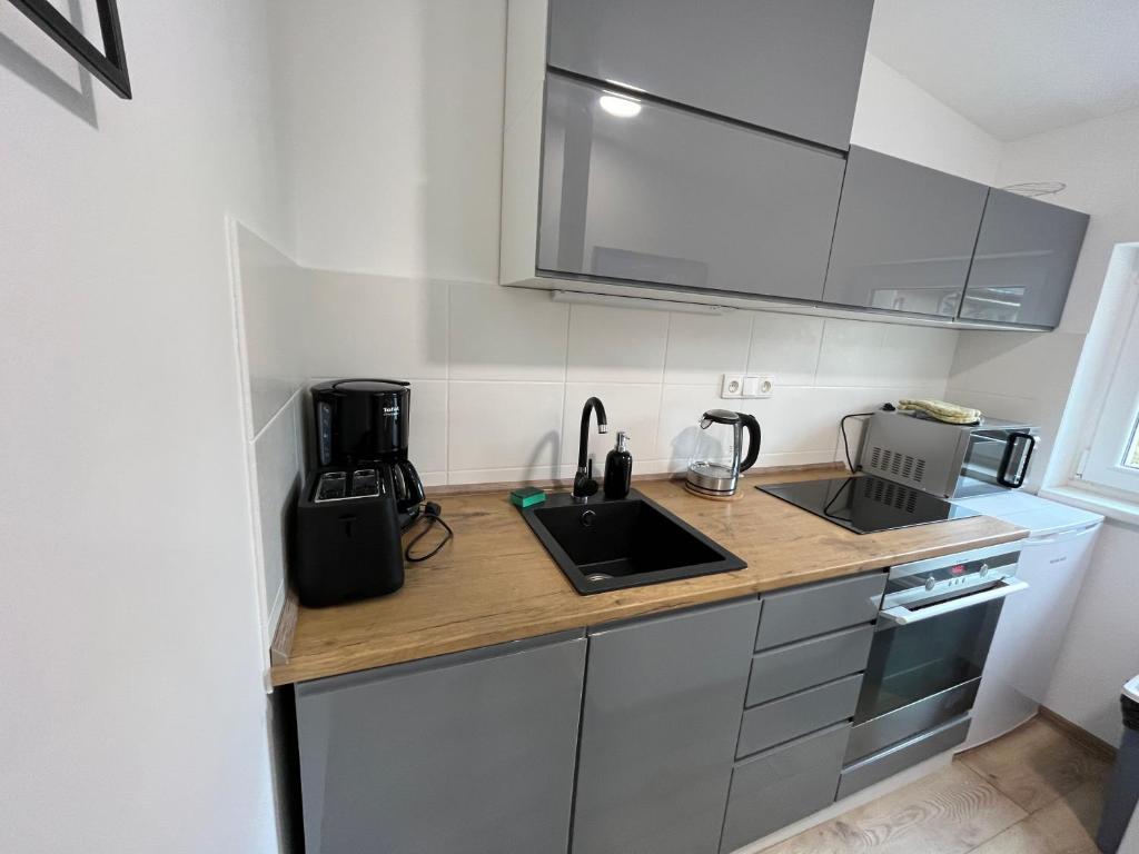 Kuchyň nebo kuchyňský kout v ubytování Apartments Badallee 4