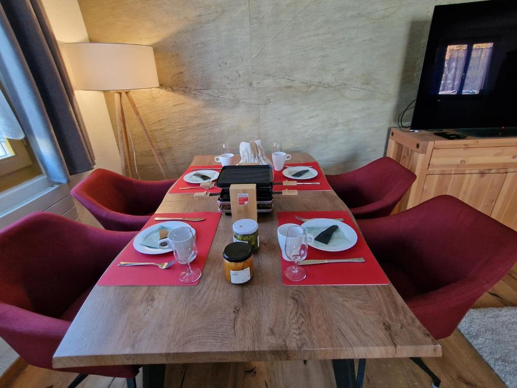 Posezení v ubytování Chalet-Daheim-Fiesch 3,5-Zimmerwohnung