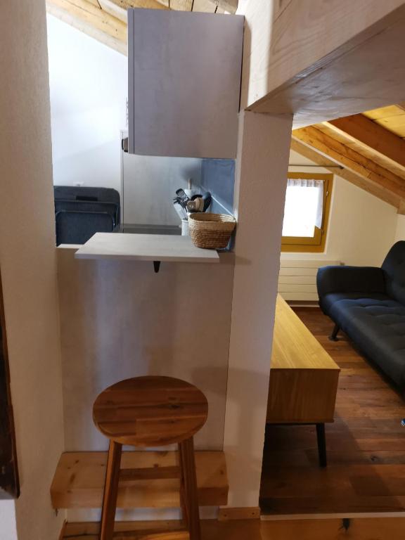 Kuchyň nebo kuchyňský kout v ubytování Chalet-Daheim-Fiesch 3,5-Zimmerwohnung