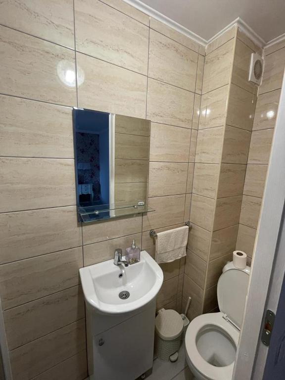 Koupelna v ubytování Negrean Residence