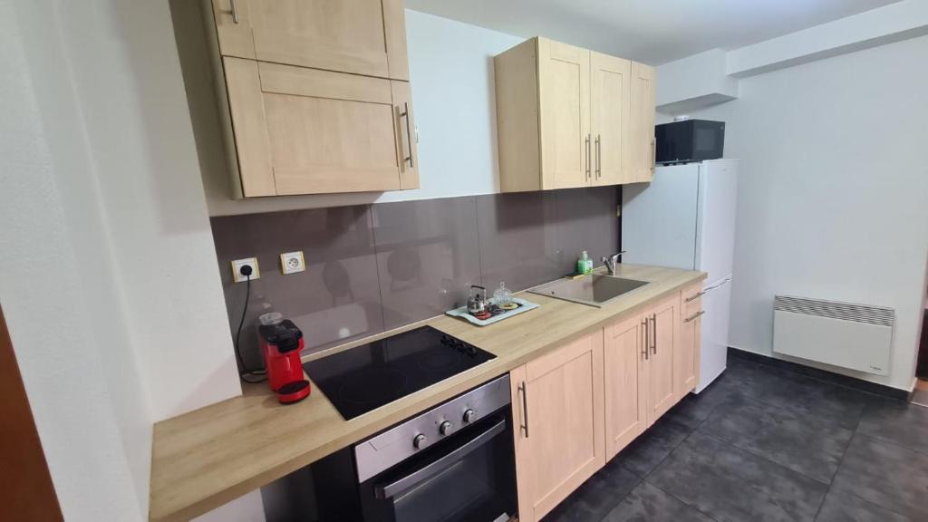 Kuchnia lub aneks kuchenny w obiekcie Selestat entre Colmar et Strasbourg