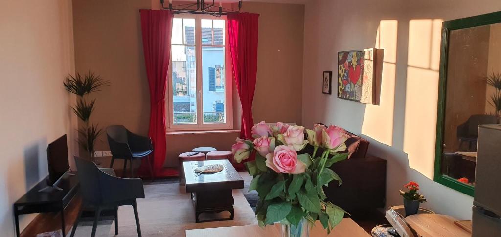 Posezení v ubytování Appartements CDG JOIGNY