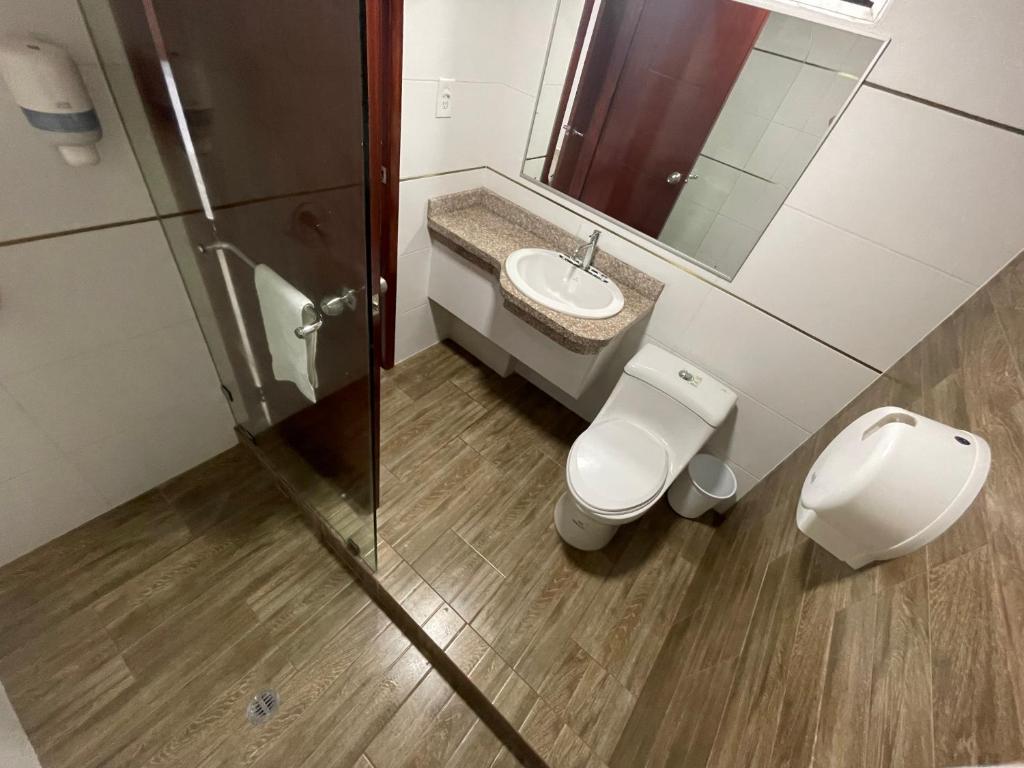 Koupelna v ubytování Fortune Hotel