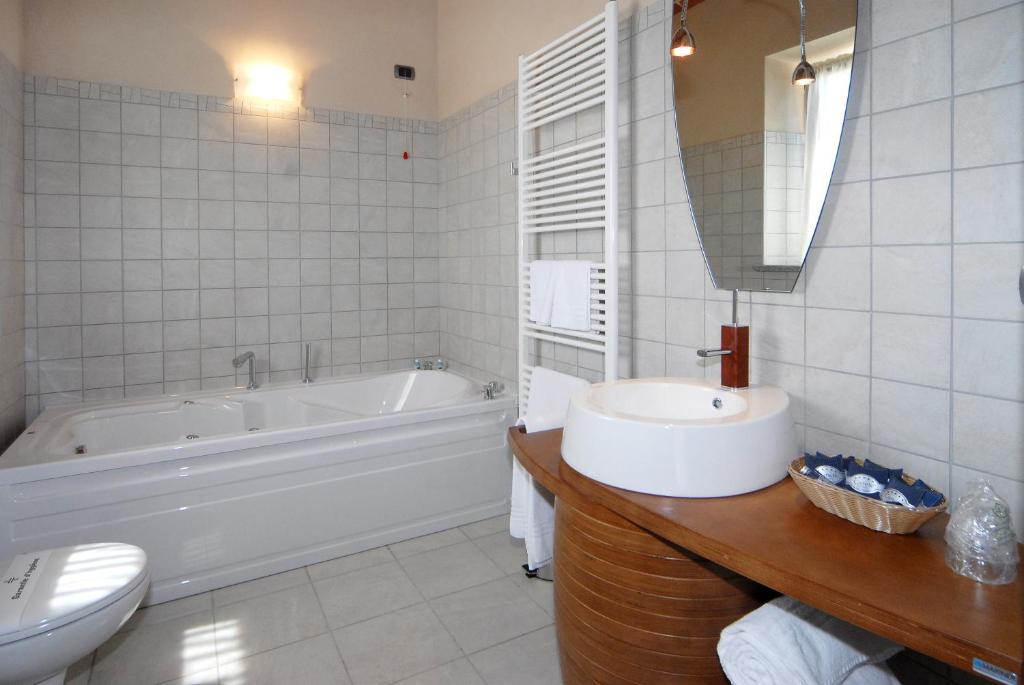Koupelna v ubytování Hotel Le Botti