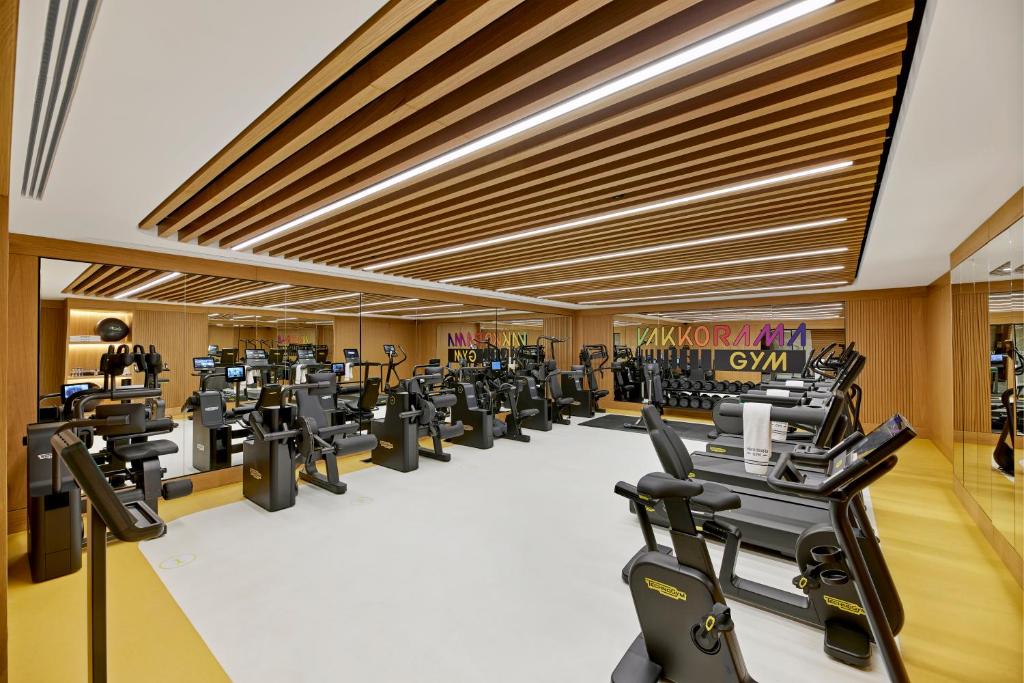 Fitness centrum a/nebo fitness zařízení v ubytování Vakko Hotel and Residence