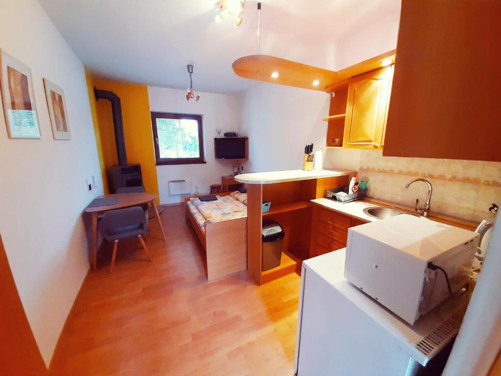 TV a/nebo společenská místnost v ubytování Apartmány Goral Oravice