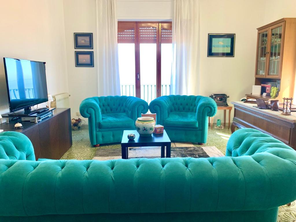 Posezení v ubytování Maison belle Vue