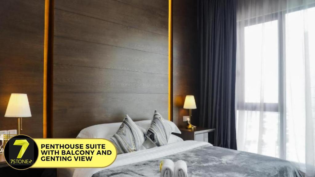 Postel nebo postele na pokoji v ubytování 7Stonez Suites Geo38 Genting Highlands