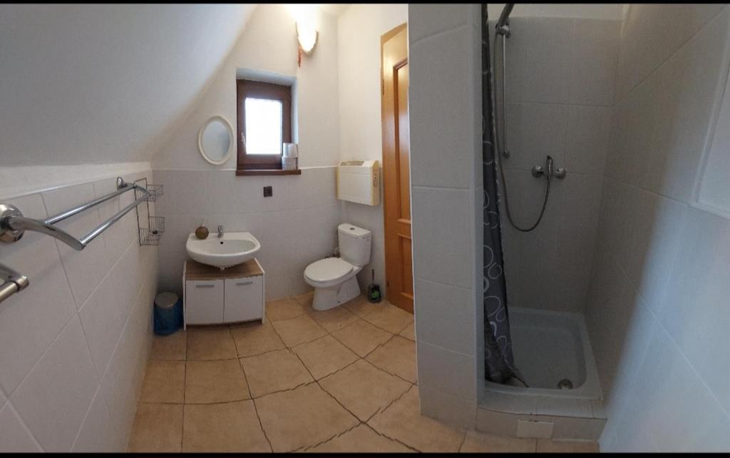 Koupelna v ubytování Apartmány Goral Oravice