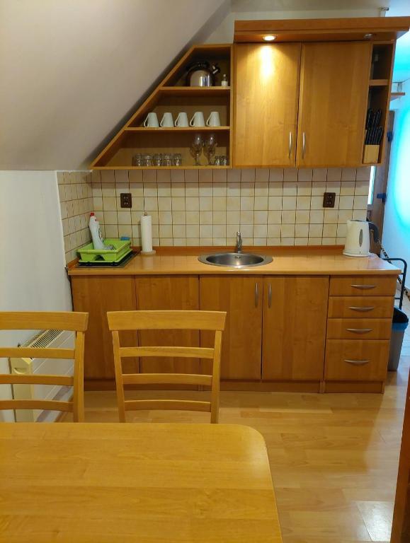 Kuchyň nebo kuchyňský kout v ubytování Apartmány Goral Oravice