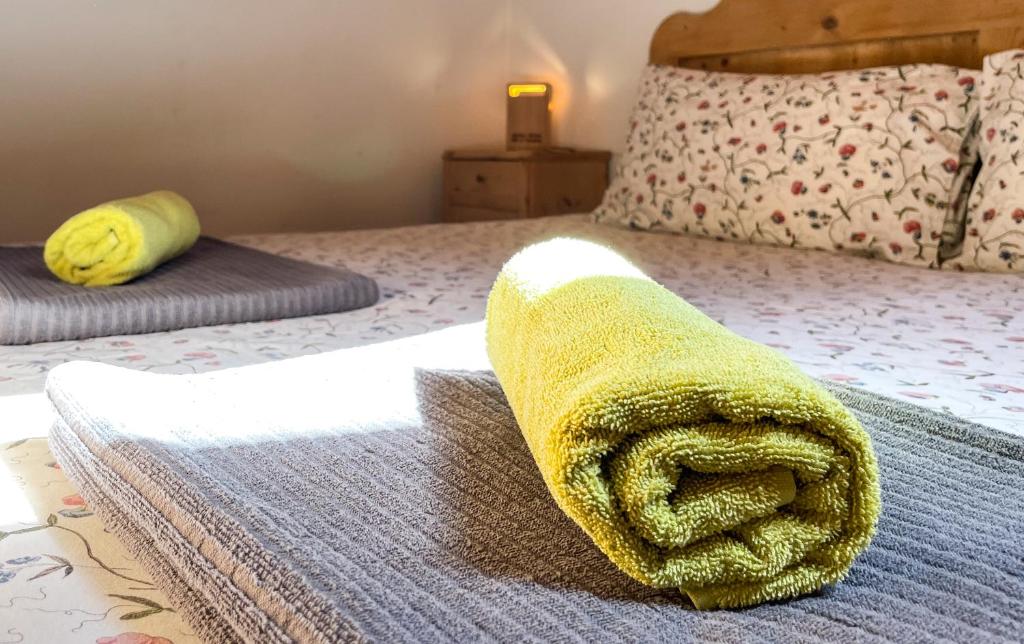 Postel nebo postele na pokoji v ubytování Agritur Airone Bed & Camping