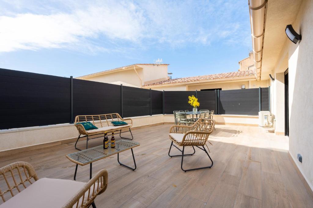 Balkón alebo terasa v ubytovaní La Maison Du Parc 4 Standing Terrasse Parking Wifi Clim