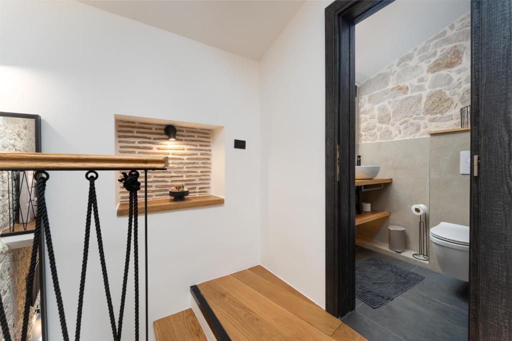 Koupelna v ubytování Apartments Casanova