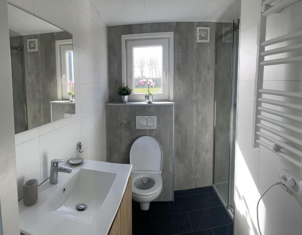 Koupelna v ubytování Chalet 't Kwedammertje