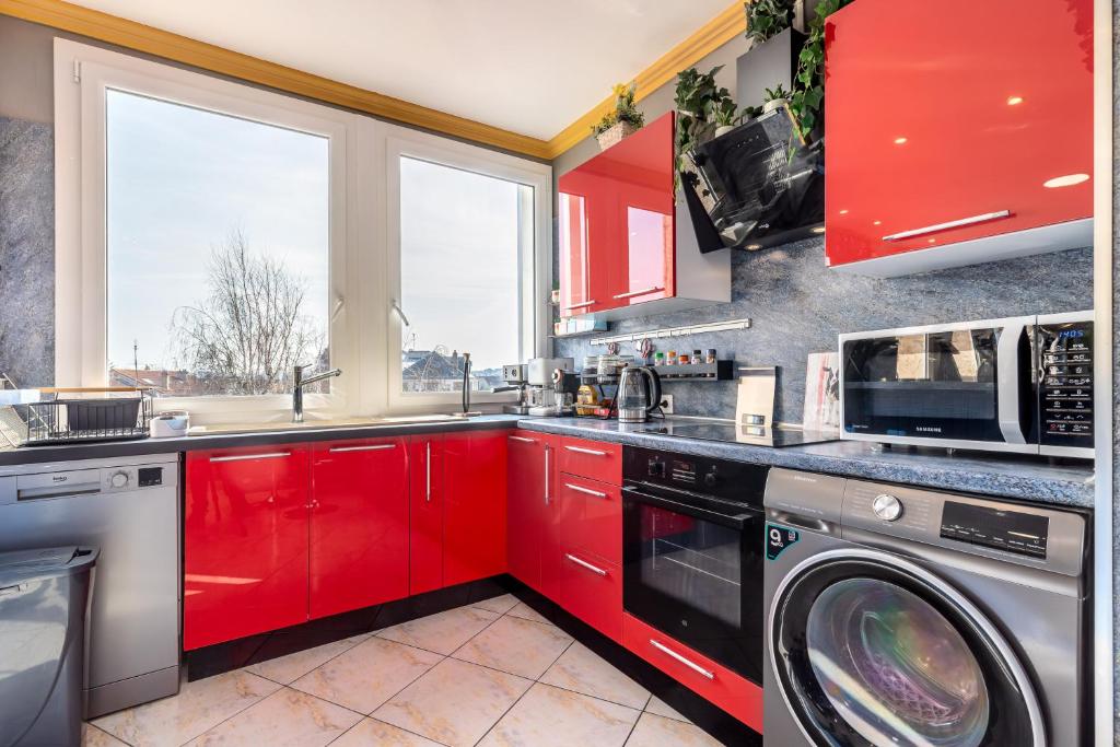 Kuchyňa alebo kuchynka v ubytovaní ArtistMemory Appartement