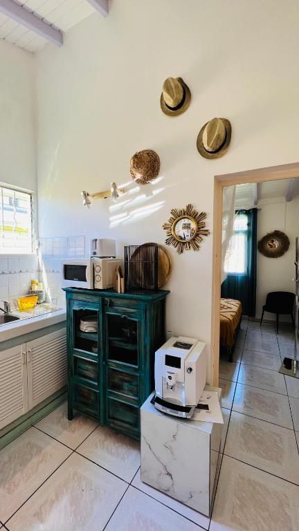 Kuchyň nebo kuchyňský kout v ubytování Île tropical lodges