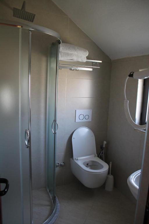Koupelna v ubytování Hotel Hasmegaj