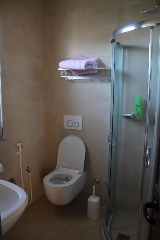 Koupelna v ubytování Hotel Hasmegaj