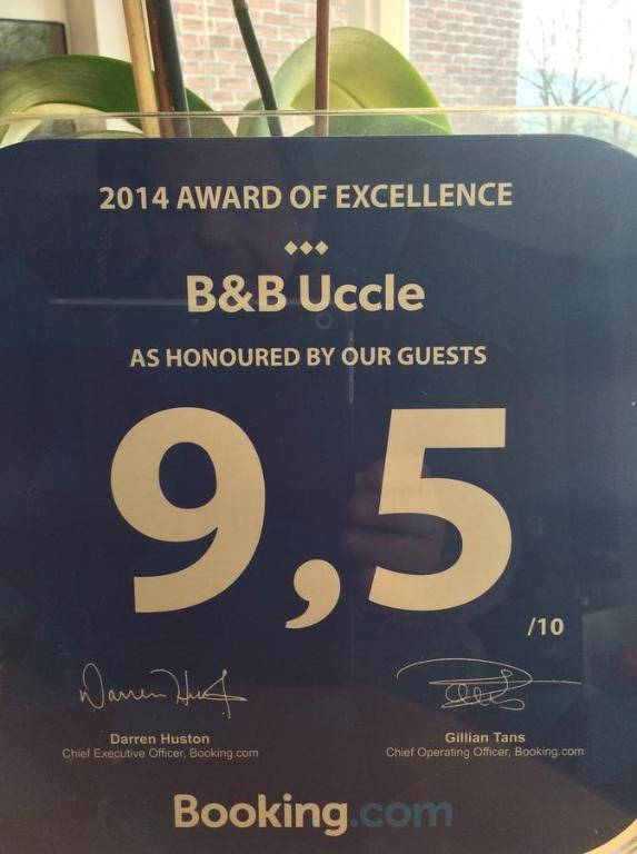 Certifikát, hodnocení, plakát nebo jiný dokument vystavený v ubytování B&B Uccle