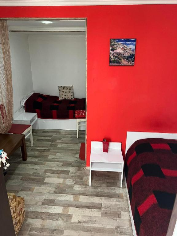 Postel nebo postele na pokoji v ubytování Apartments Lezzet