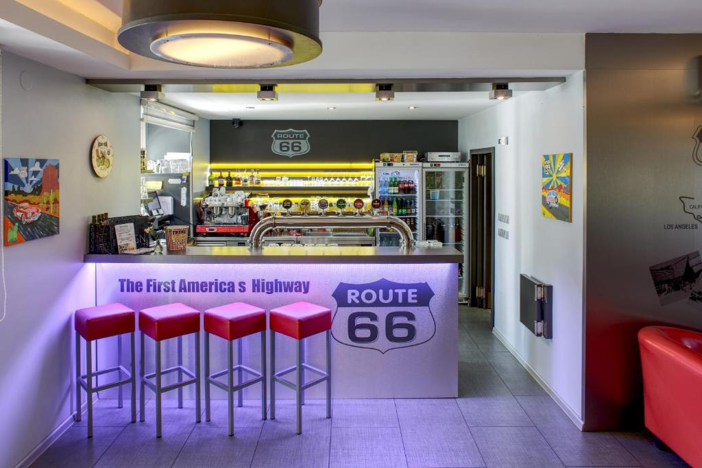 Lounge nebo bar v ubytování Motel Route66