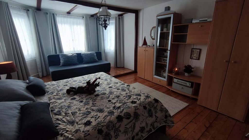 Postel nebo postele na pokoji v ubytování Holiday Home Moldava