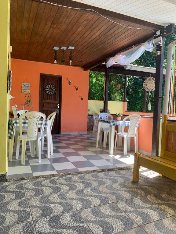 Patio nebo venkovní prostory v ubytování Pousada Korui