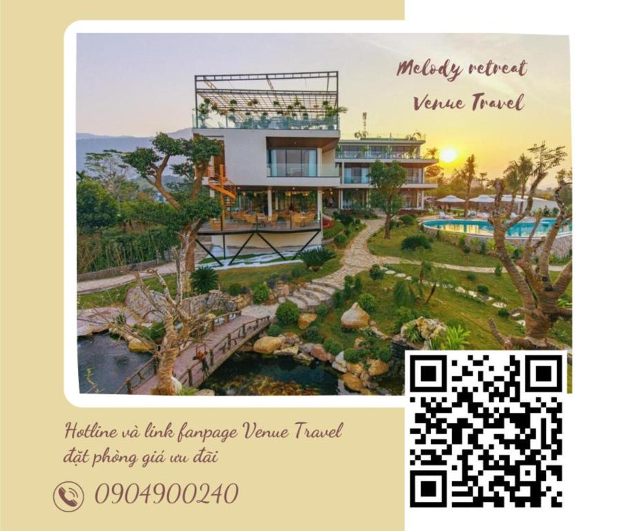 a picture of a house with a view of a river at Melody Retreat - Venuestay in Hòa Bình