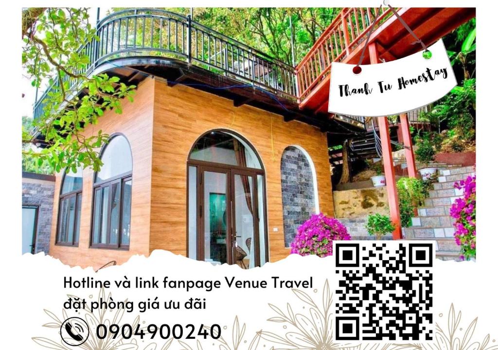 a advertisement for a house with a balcony at Thanh Tu Homestay - Venuestay in Vĩnh Phúc