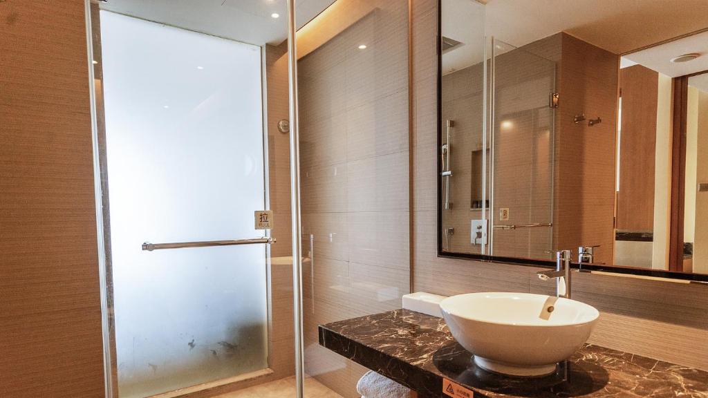 Koupelna v ubytování Juntai Hotel Xiamen