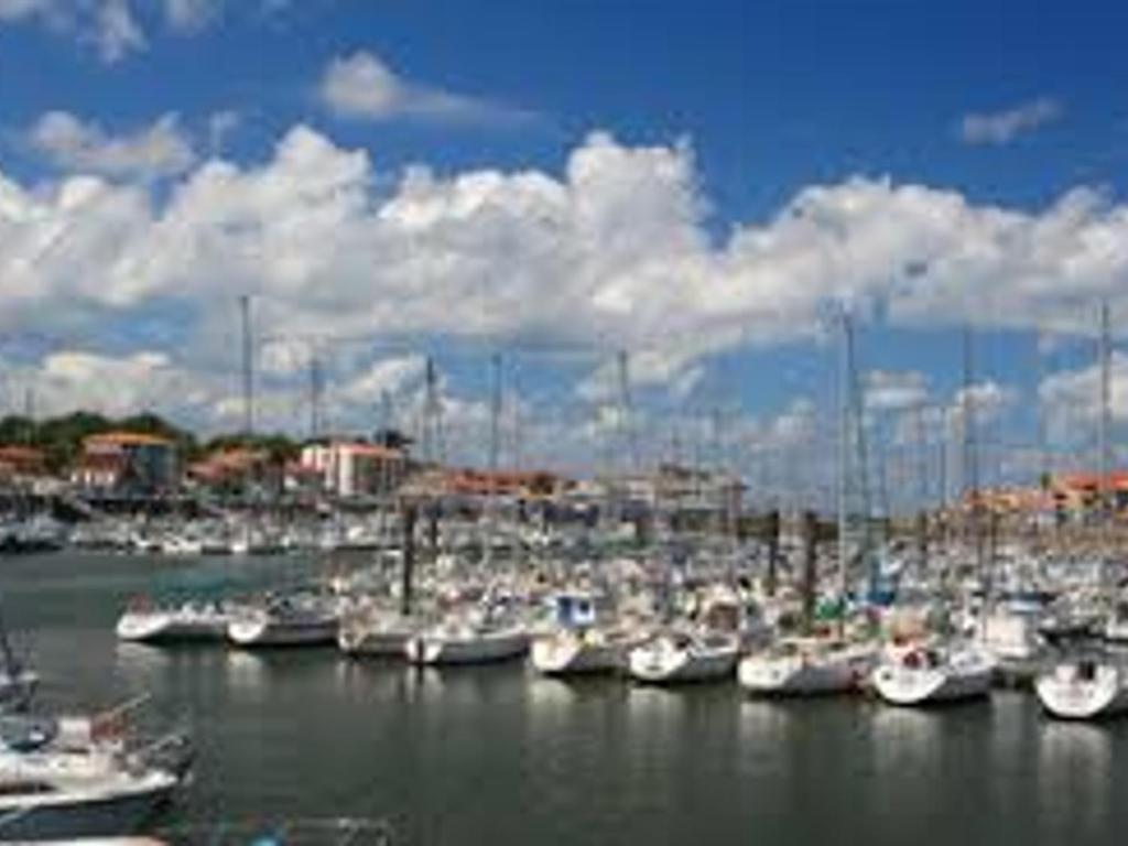 a bunch of boats are docked in a harbor at Appartement Capbreton, 2 pièces, 4 personnes - FR-1-239-872 in Capbreton