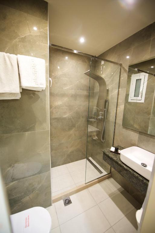 Koupelna v ubytování Hotel Dalia