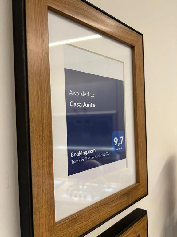Certifikát, hodnocení, plakát nebo jiný dokument vystavený v ubytování Casa Anita