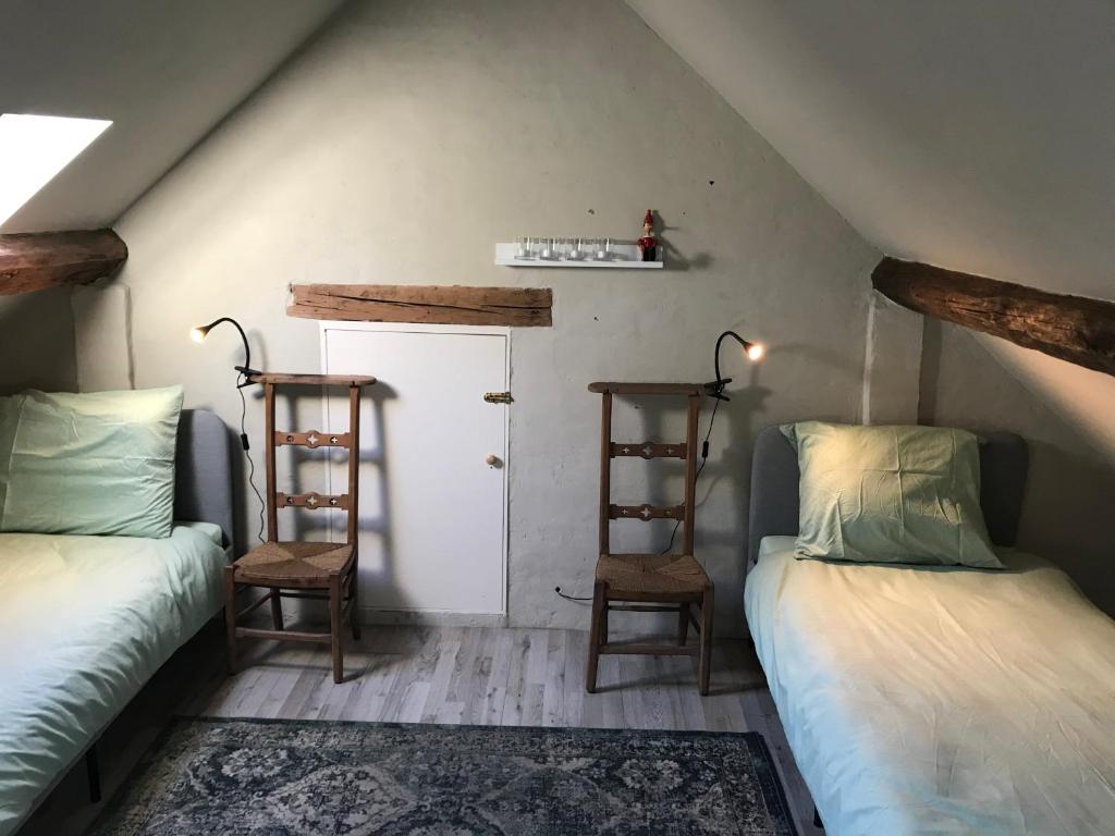 Postel nebo postele na pokoji v ubytování de Swaenhoeve