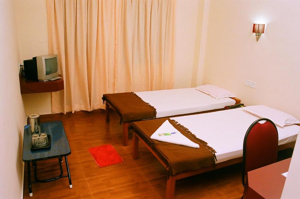 TV a/nebo společenská místnost v ubytování Hotel Srinivas