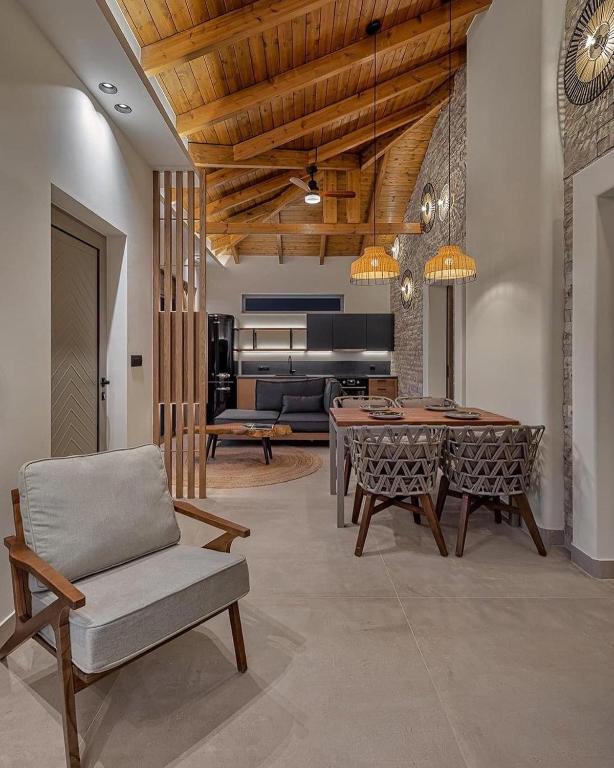 Kuchyň nebo kuchyňský kout v ubytování Villa Vrachos luxury Living