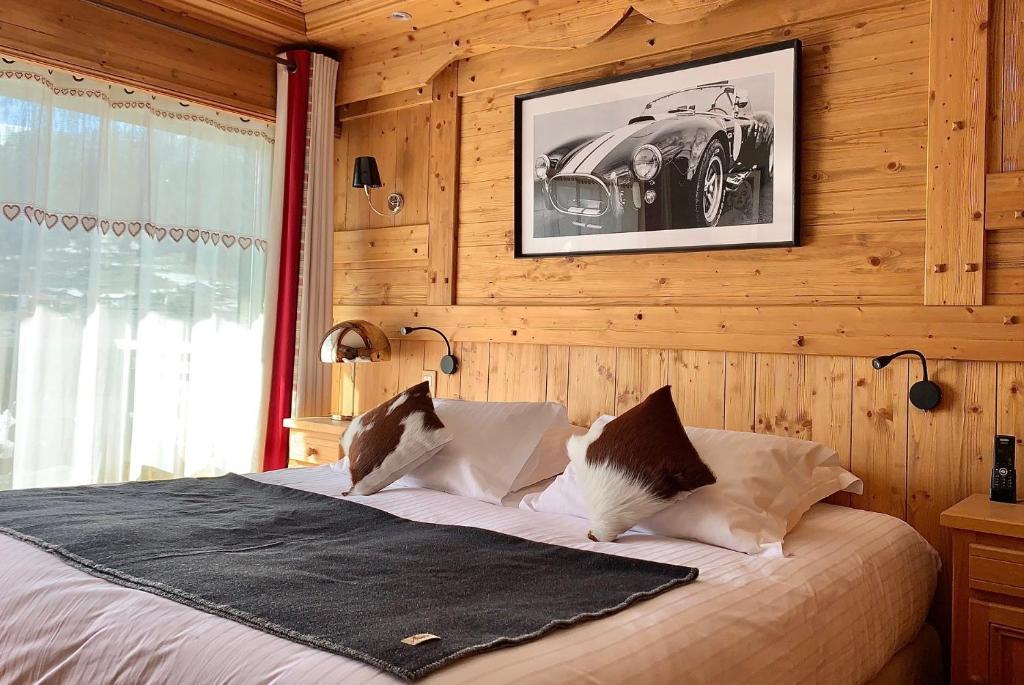Postel nebo postele na pokoji v ubytování Hôtel Le Labrador 1971