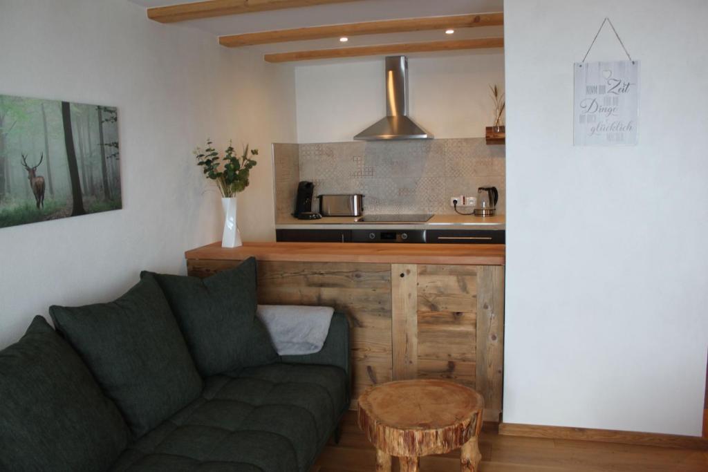 Kuchyň nebo kuchyňský kout v ubytování Bergfee Natur Appartements