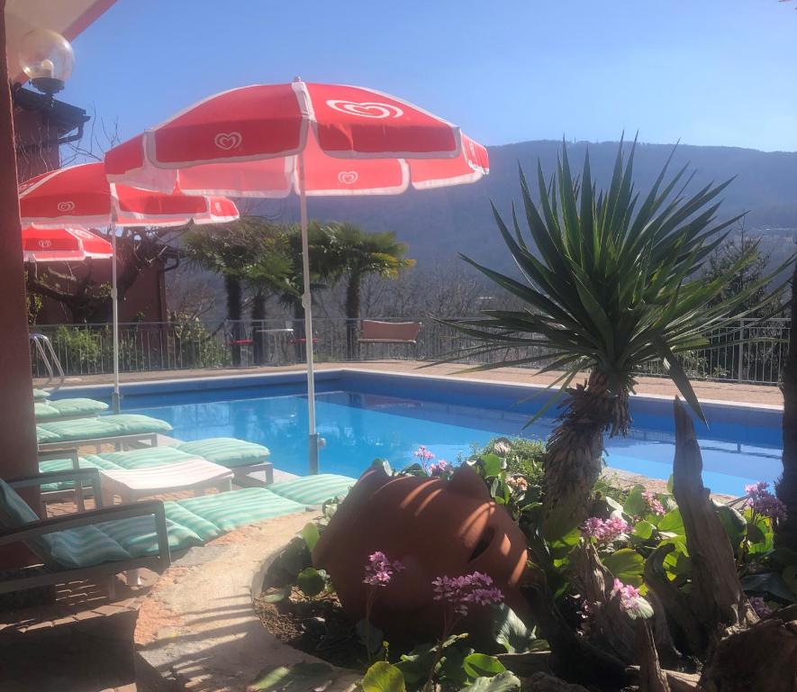 Bazén v ubytování Hotel Garni Villa del Sole nebo v jeho okolí