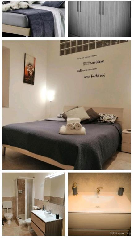 Łóżko lub łóżka w pokoju w obiekcie Alessi Suites & Studio