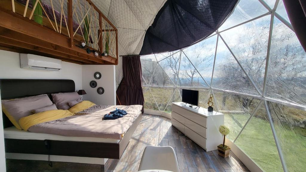 Posezení v ubytování Mecsek Szíve Glamping