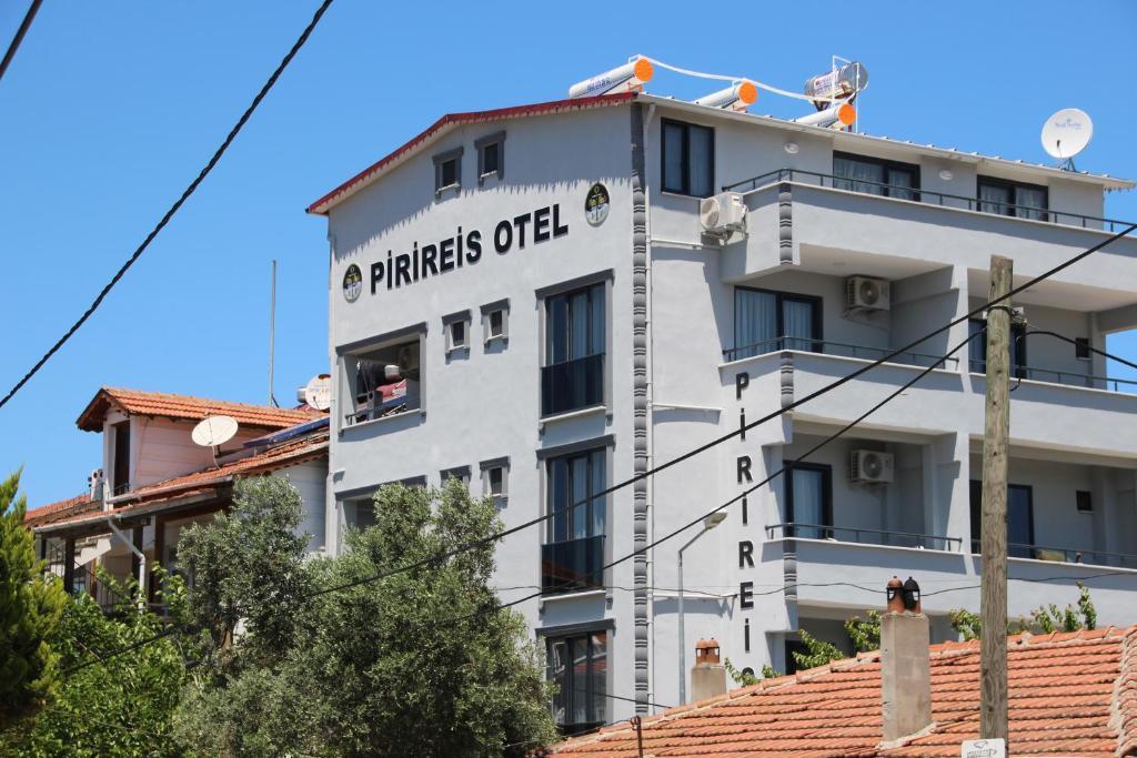 a white building with the words philips office on it at Piri Reis Butik Hotel in Marmara