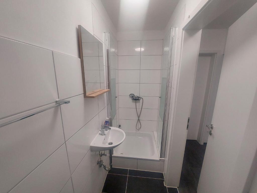 Koupelna v ubytování Apartments im Mardefeldpalais