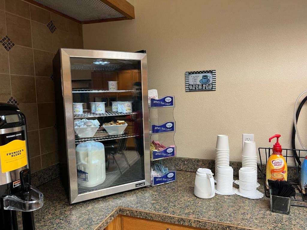 Kuchyň nebo kuchyňský kout v ubytování Lavissh inn and Suites